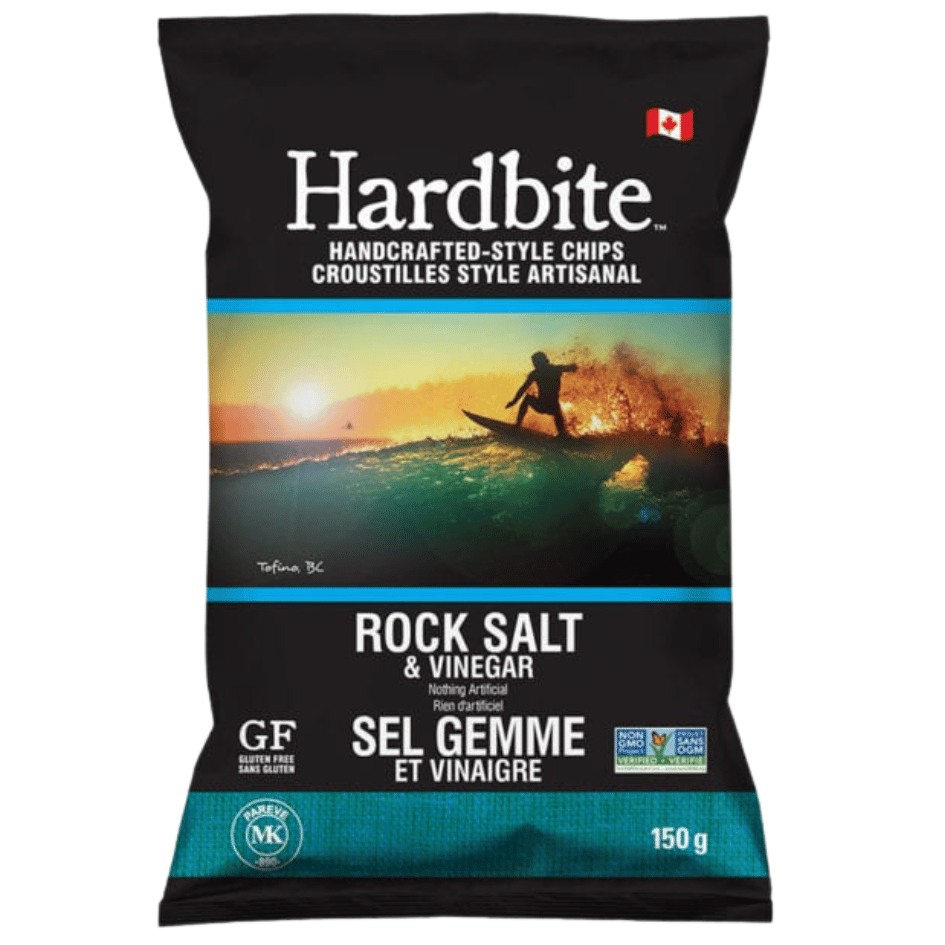 Hardbite Rock Salt & Vinegar Potato Chips - 150g