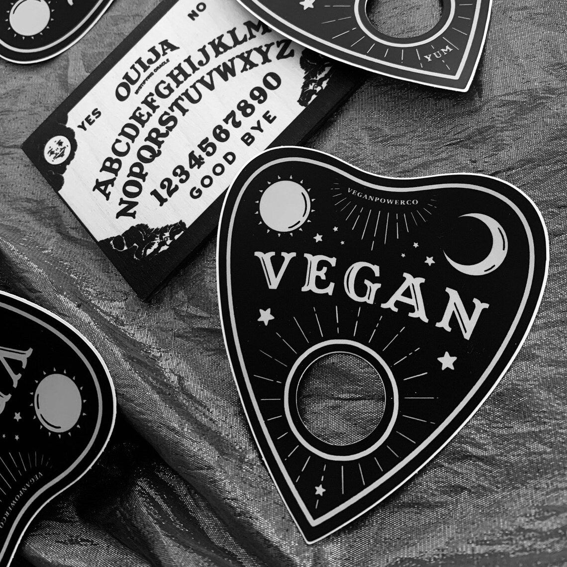 Vegan Power Co Végétalien Ouija Planchette Sticker