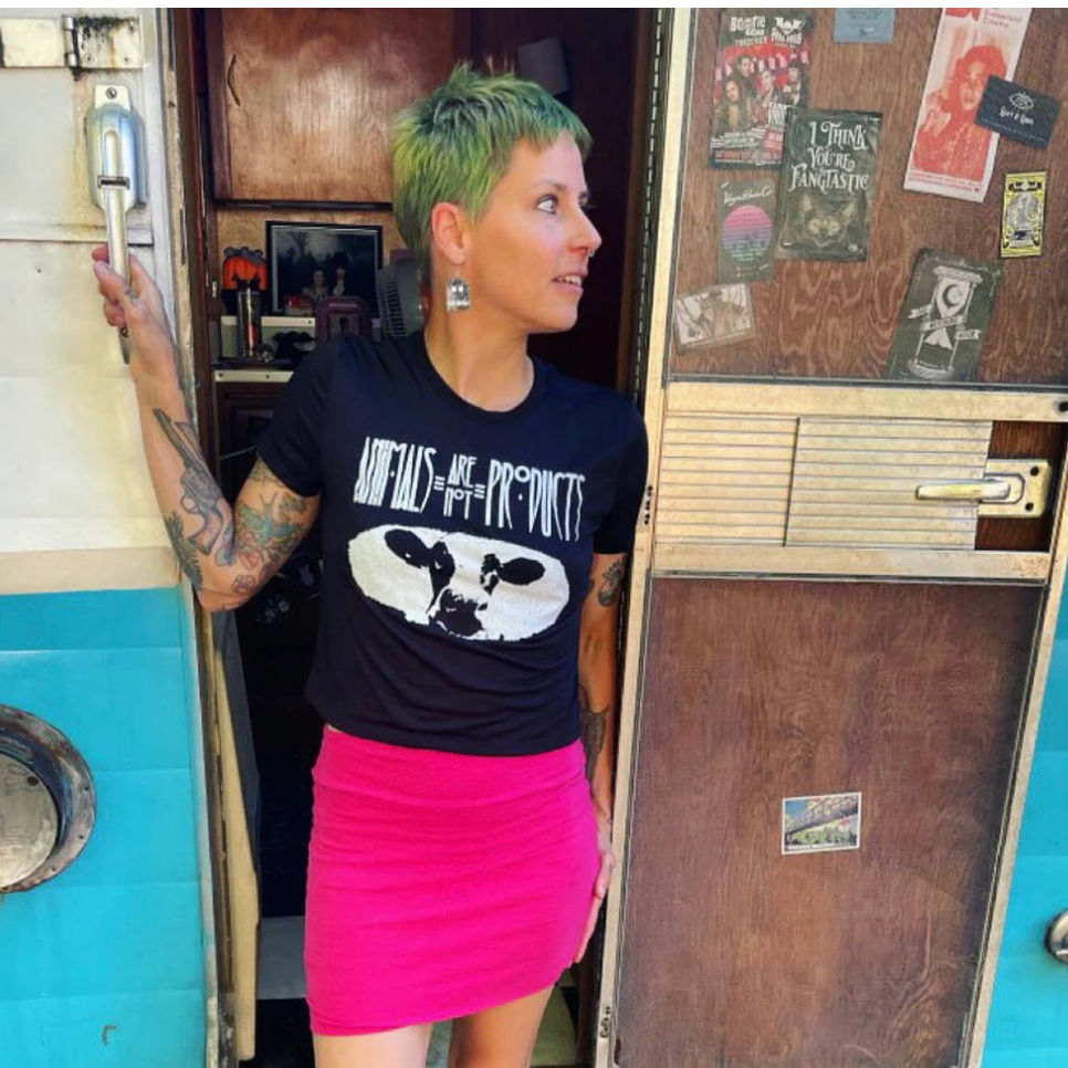 T-shirt court Vegan Power Co « Pour les animaux »