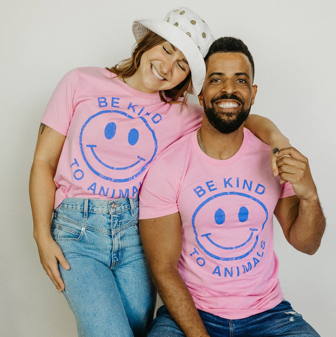 Vegan Power Co 'Be Kind to Animals' Pink Unisex T-Shirt