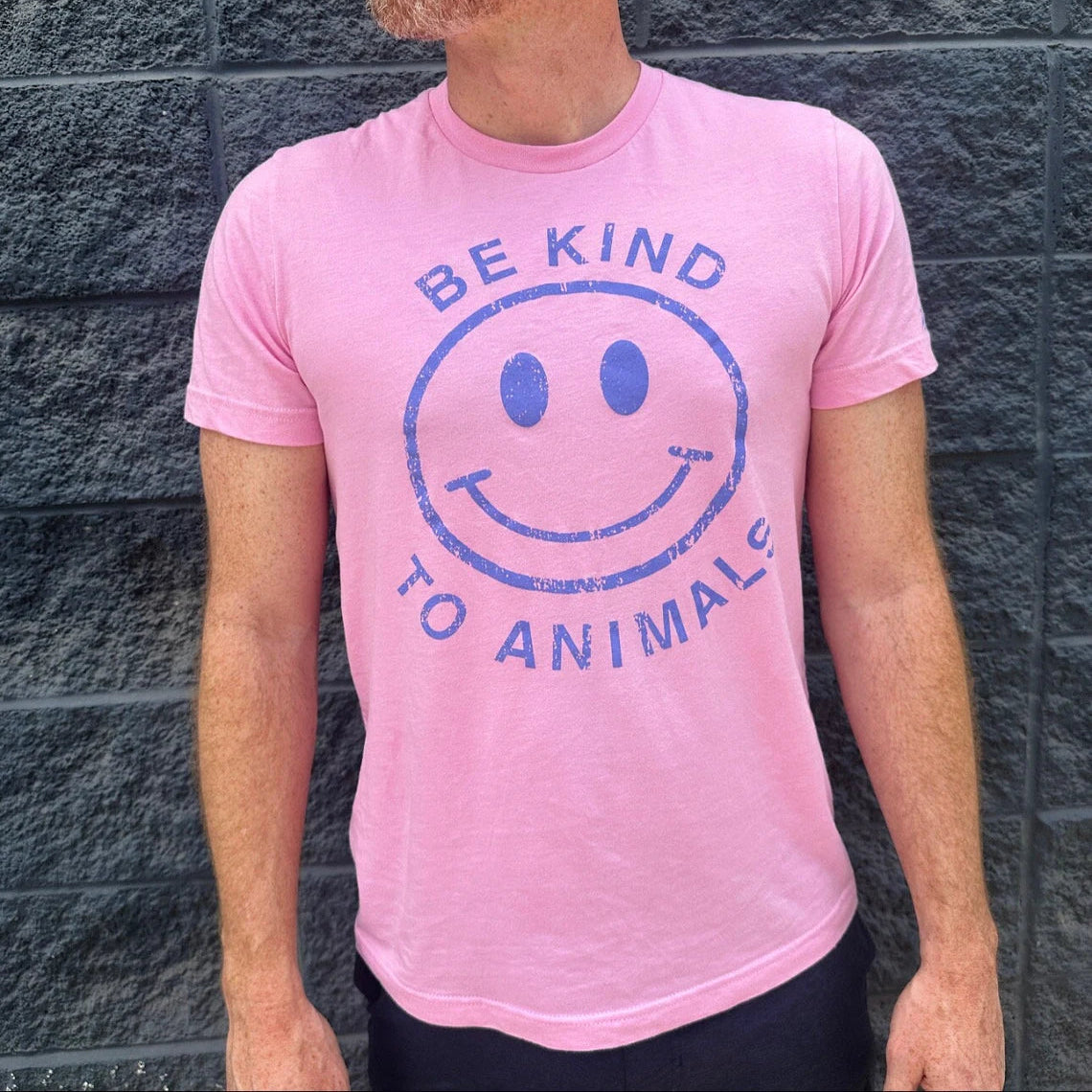 Vegan Power Co 'Be Kind to Animals' Pink Unisex T-Shirt