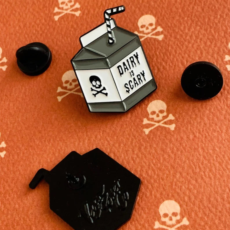 Vegan Power Co 'Dairy is Scary' Enamel Pin