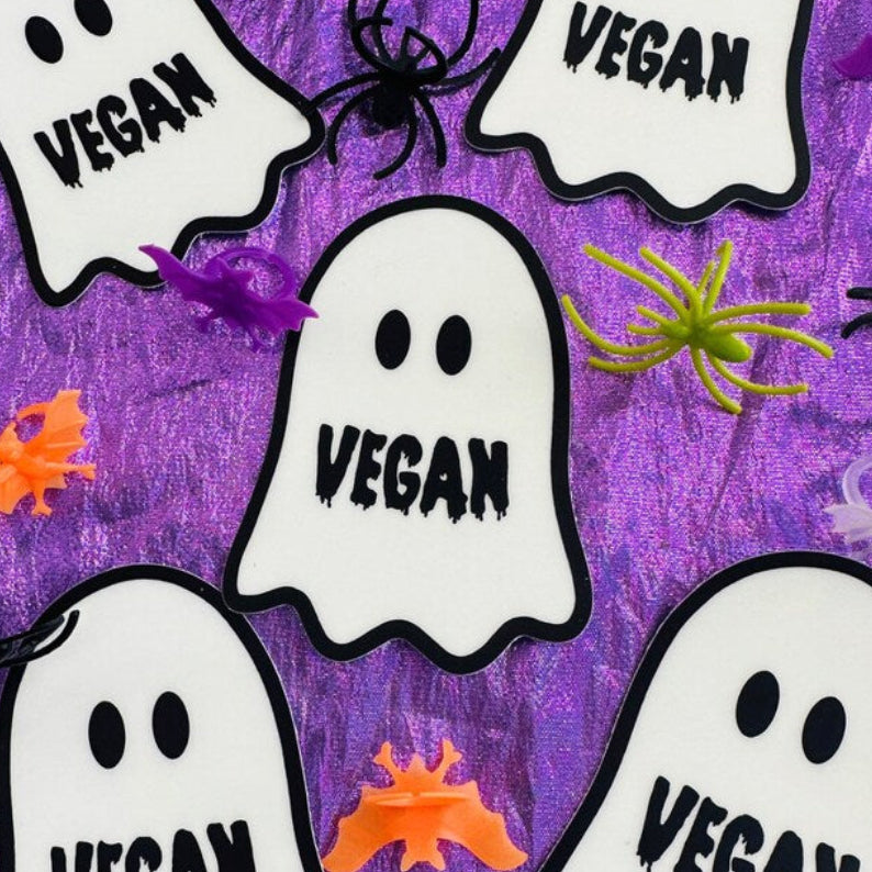 Vegan Power Co 'Vegan' Ghost Sticker