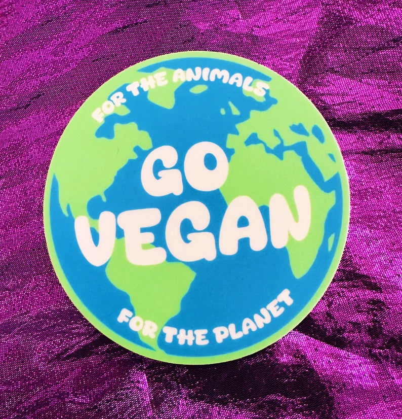 Vegan Power Co 'Go Vegan For the Animals For the Planet' Sticker