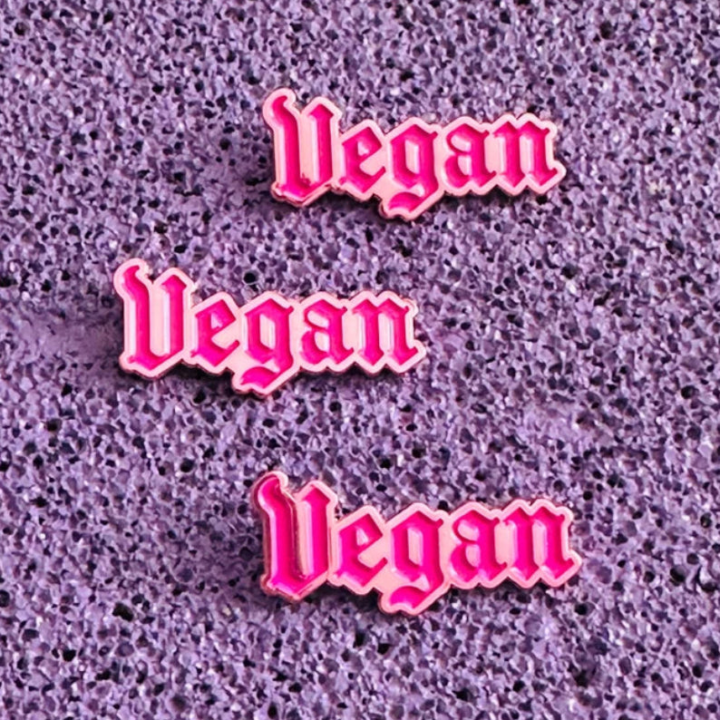 Vegan Power Co Gothic 'Vegan' Enamel Pin