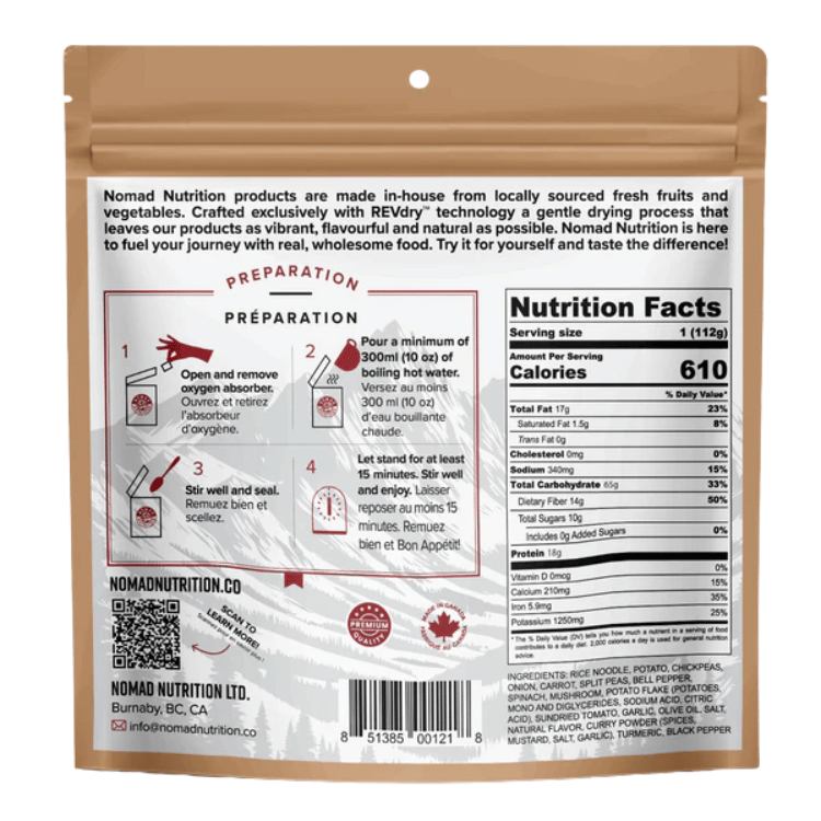 Nomad Kathmandu Curry Aventure Repas - 56g