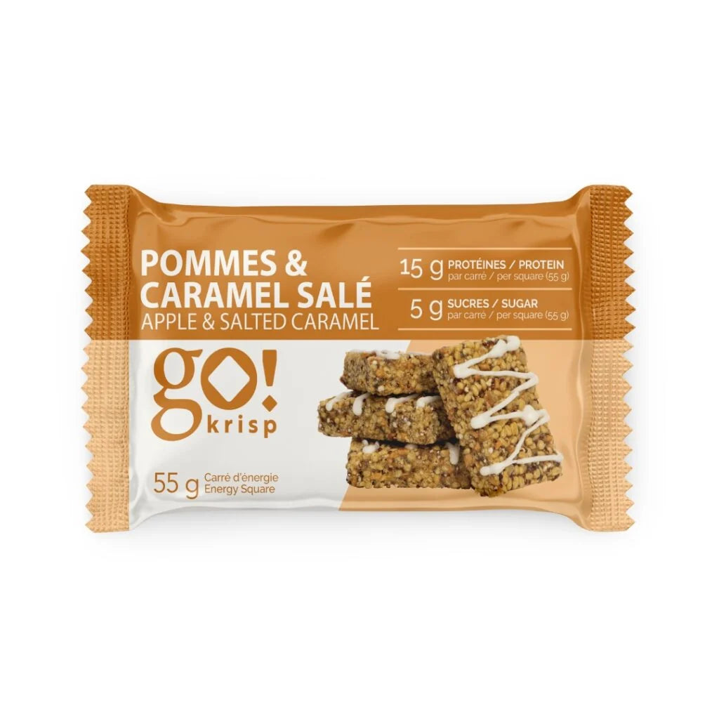 Go! Krisp Apple Salted Caramel Energy Square - 55g