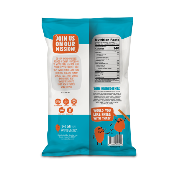 Frites de patates douces Spudsy Vegan Ranch - 113g