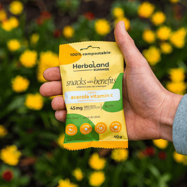 Collations Herbaland avec des avantages Gummies au vinaigre de cidre de pomme - 40g