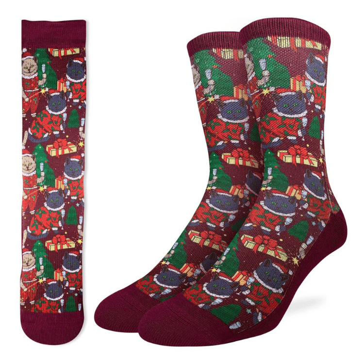 Good Luck Sock Christmas Cats Socks
