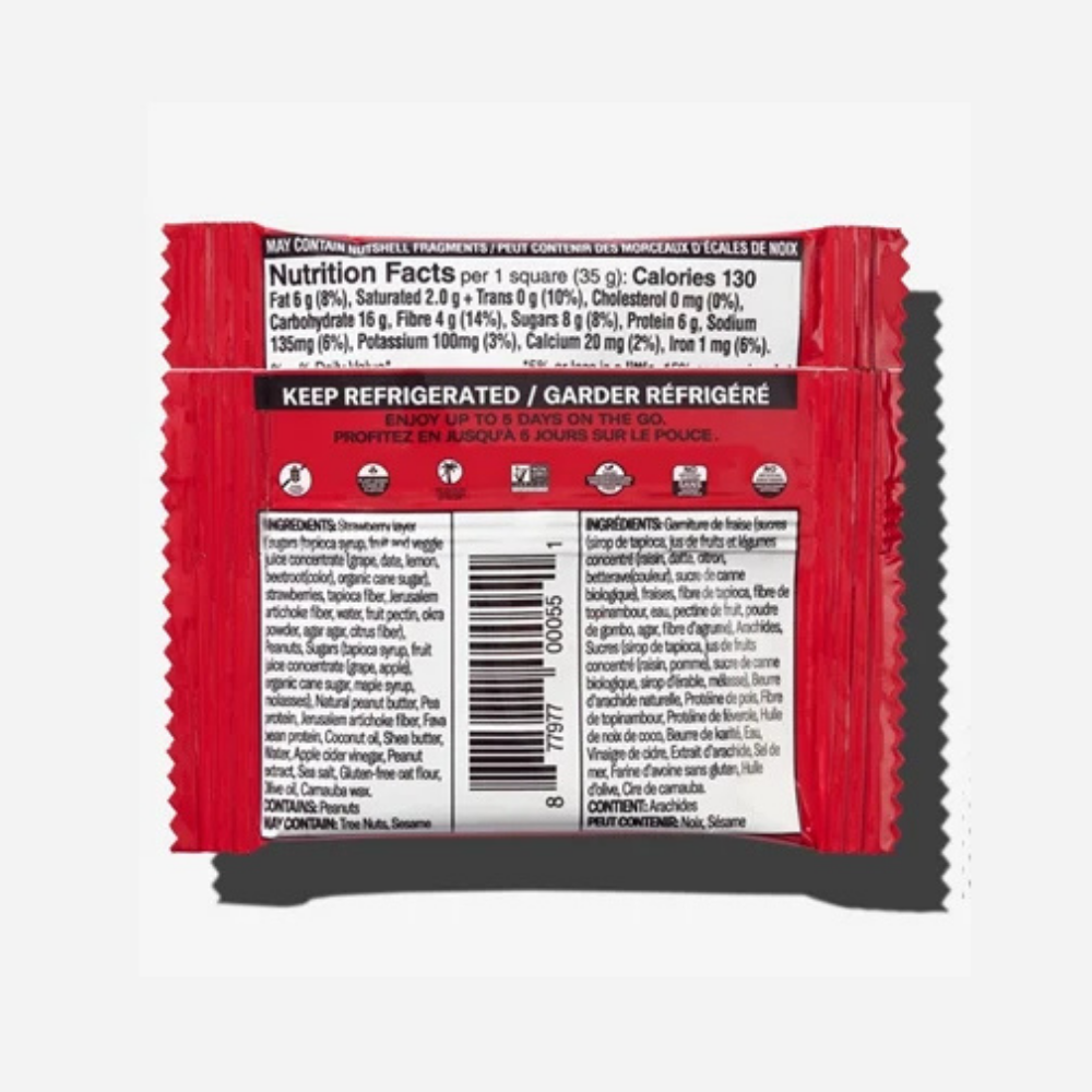Mid-Day Squares No Bread PB&J Strawberry Squares - 4x35g