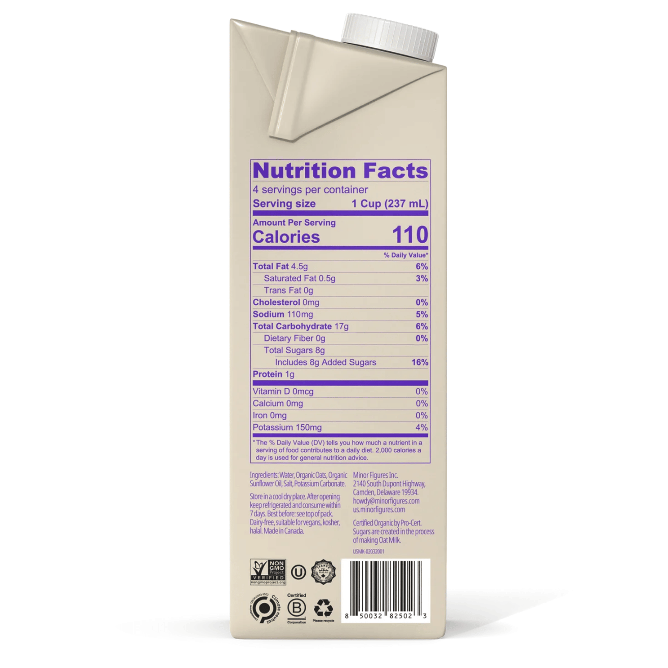 Minor Figures Organic Barista Oat Milk - 946ml