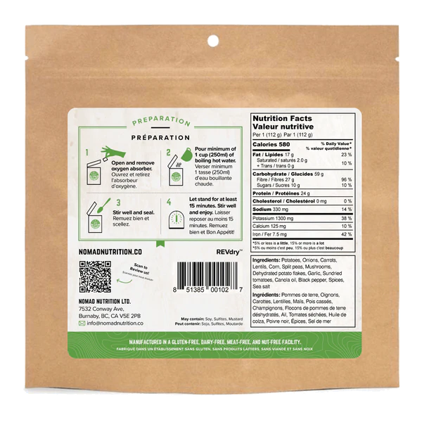 Nomad Irish Shepherd's Pie Aventure Repas - 56g