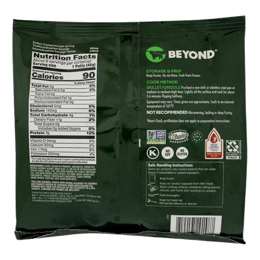 Beyond Meat Breakfast Original Sausage Patties - 276g