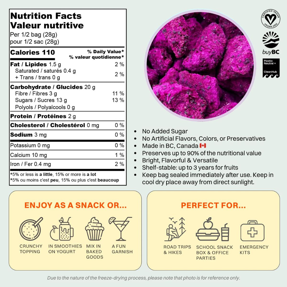 OHME! Freeze-Dried Dragon Fruits - 56g