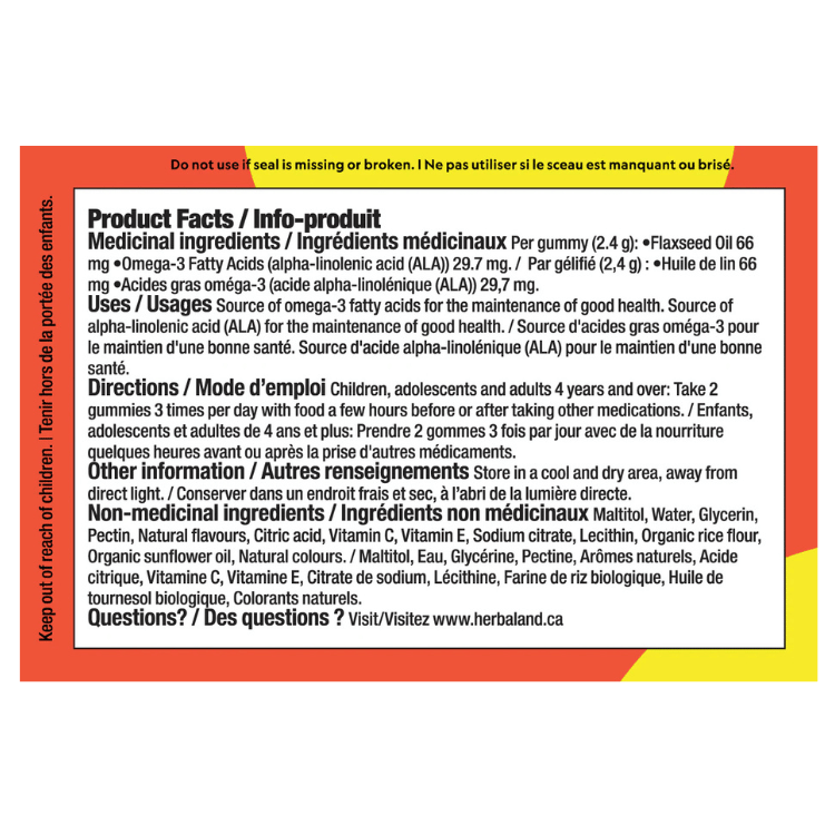 Herbaland Omega-3 - 60 Gummies