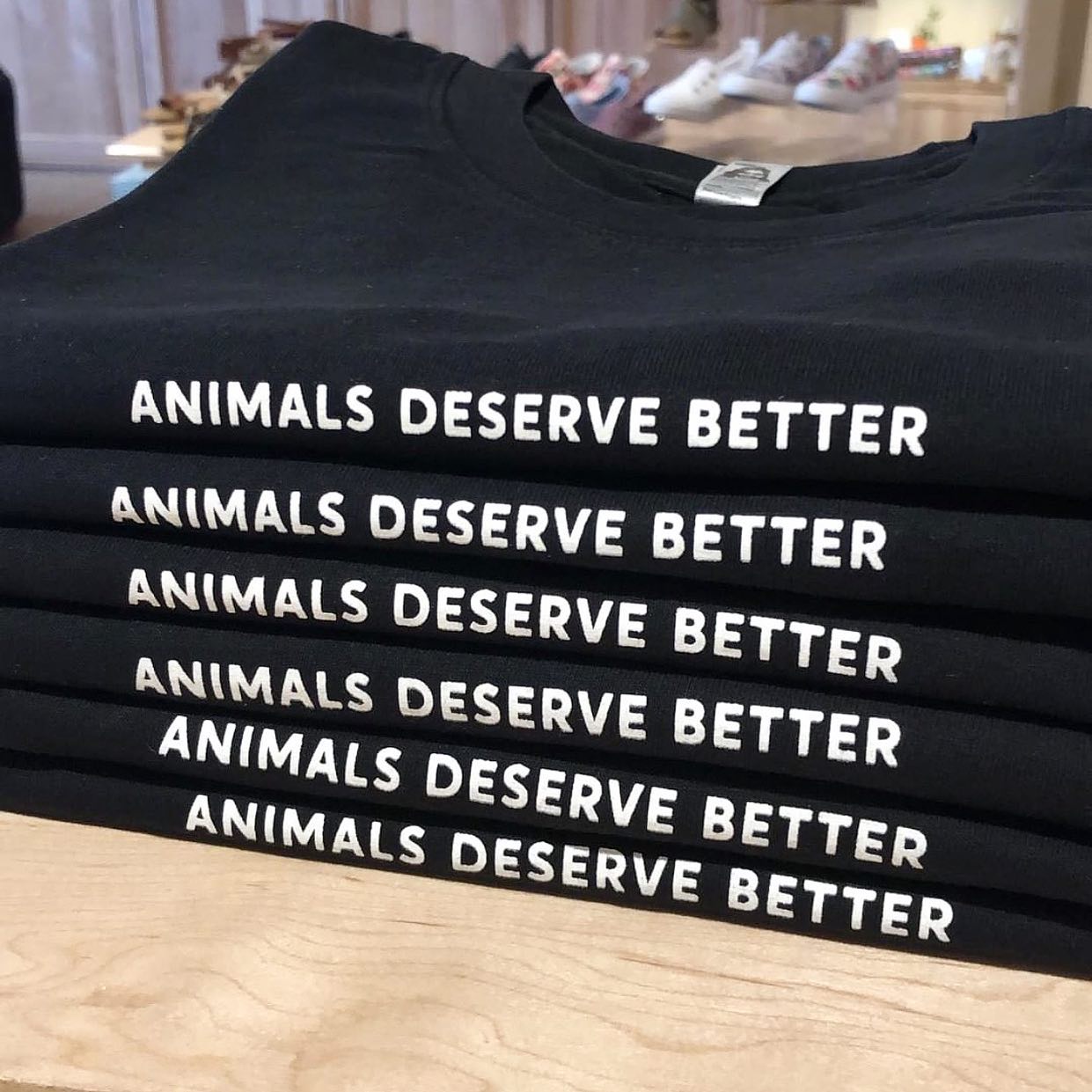 Plant Active 'Animals Deserve Better' Kids Black T-Shirt