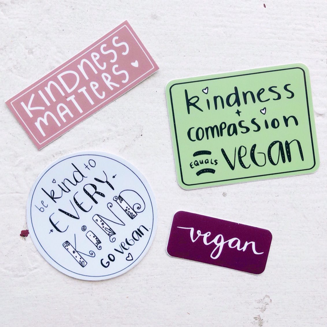 CLEARANCE - Plant Active 'Kindness Matters' Sticker - Mauve