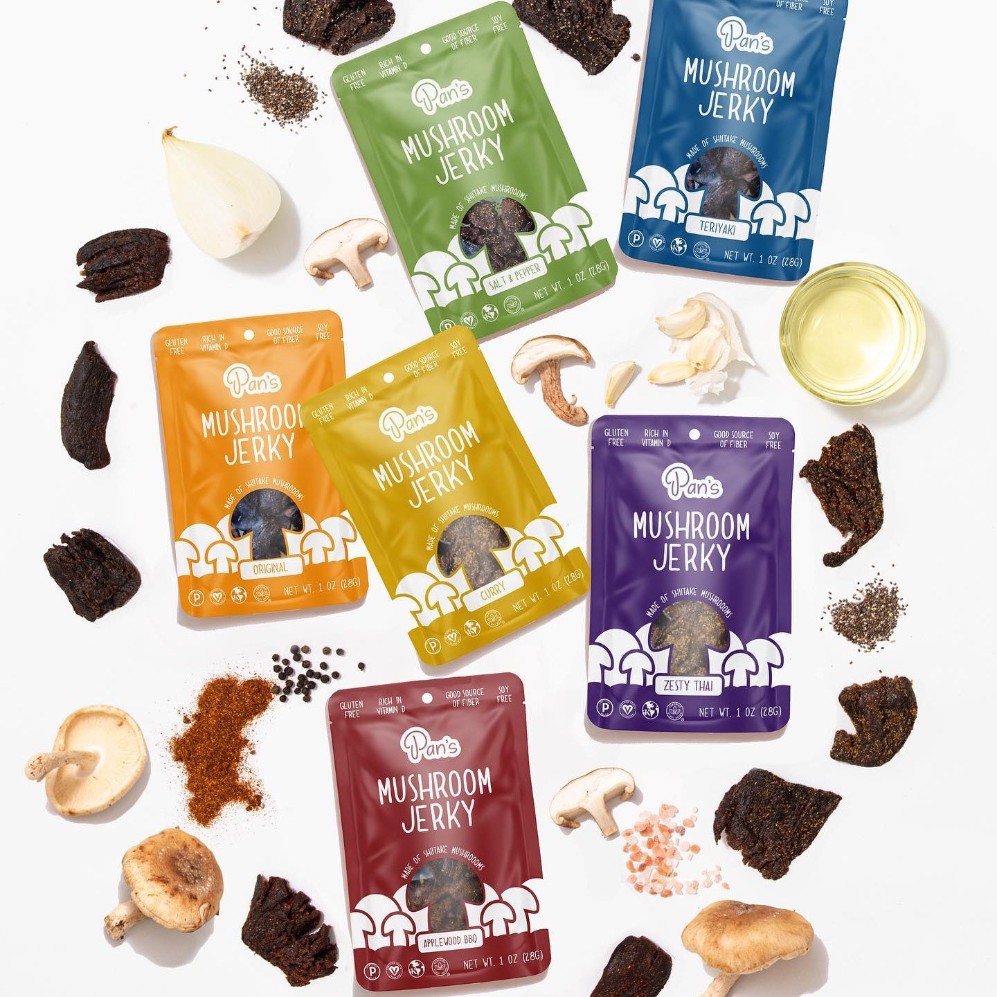 Pan's Teriyaki Mushroom Jerky - 62g