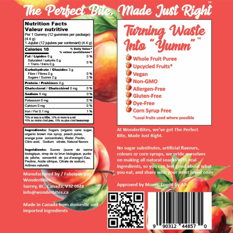 WonderBites Okanagan Peaches - 50g