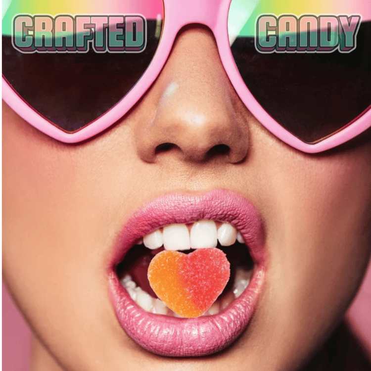 Crafted Candy Vegan Peaches - 100g