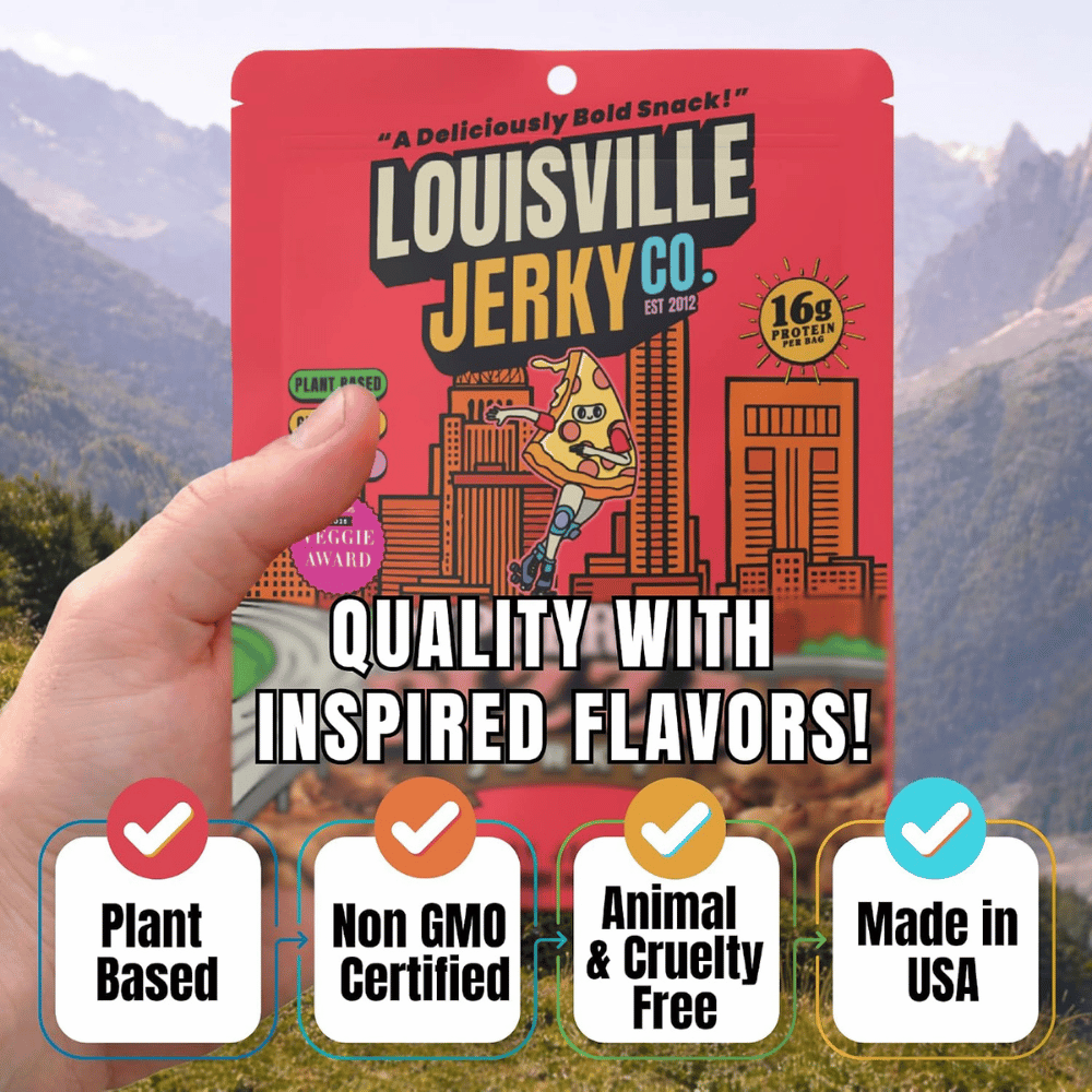 Louisville Vegan Jerky Co. Pepperoni Pizza Flavour Jerky - 85g
