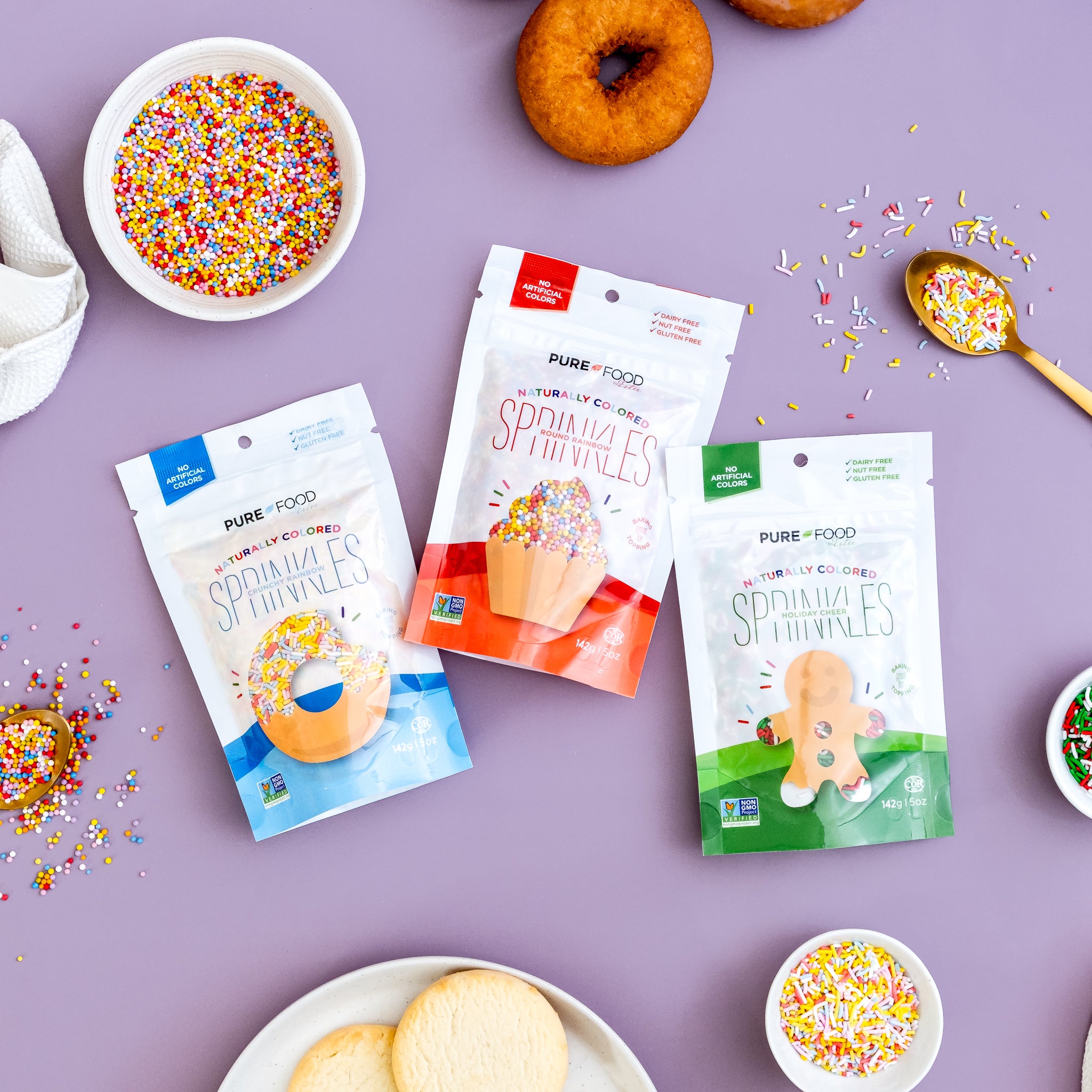 Pure Food Rainbow Sprinkles - 142 g
