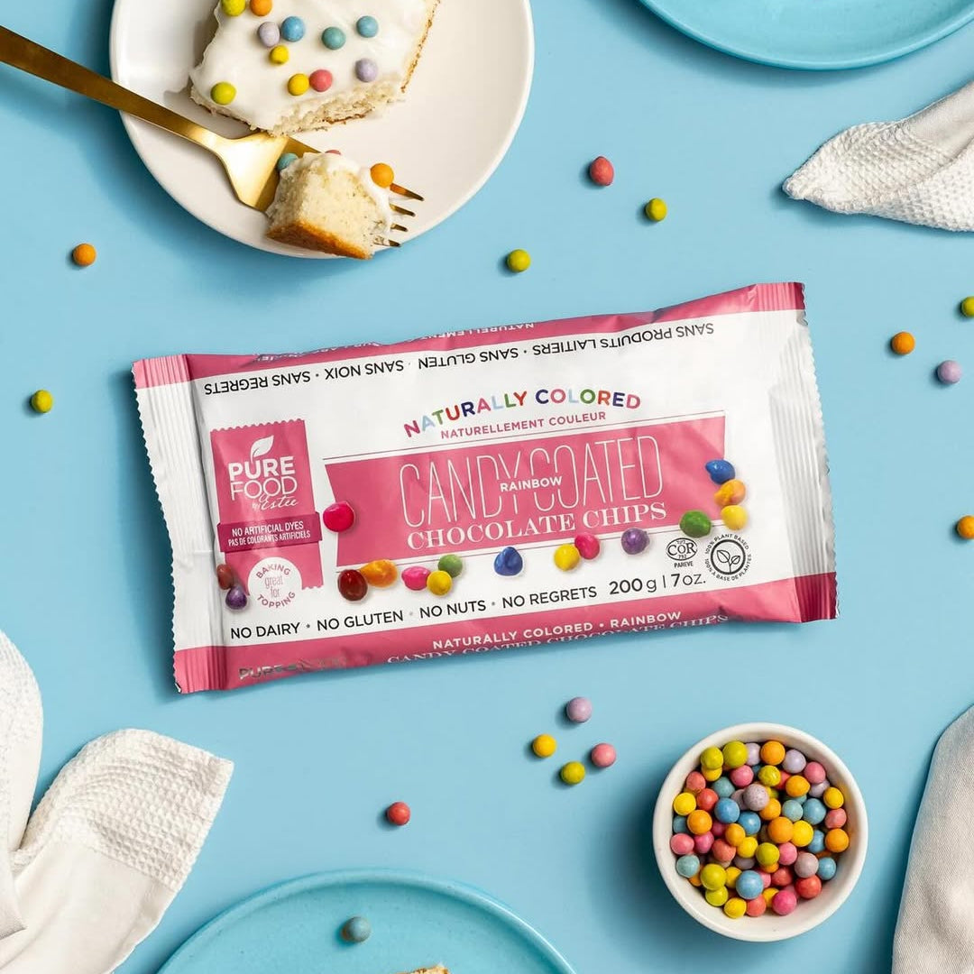 Pure Food Rainbow Candy Coated Chocolate Chips - 200g