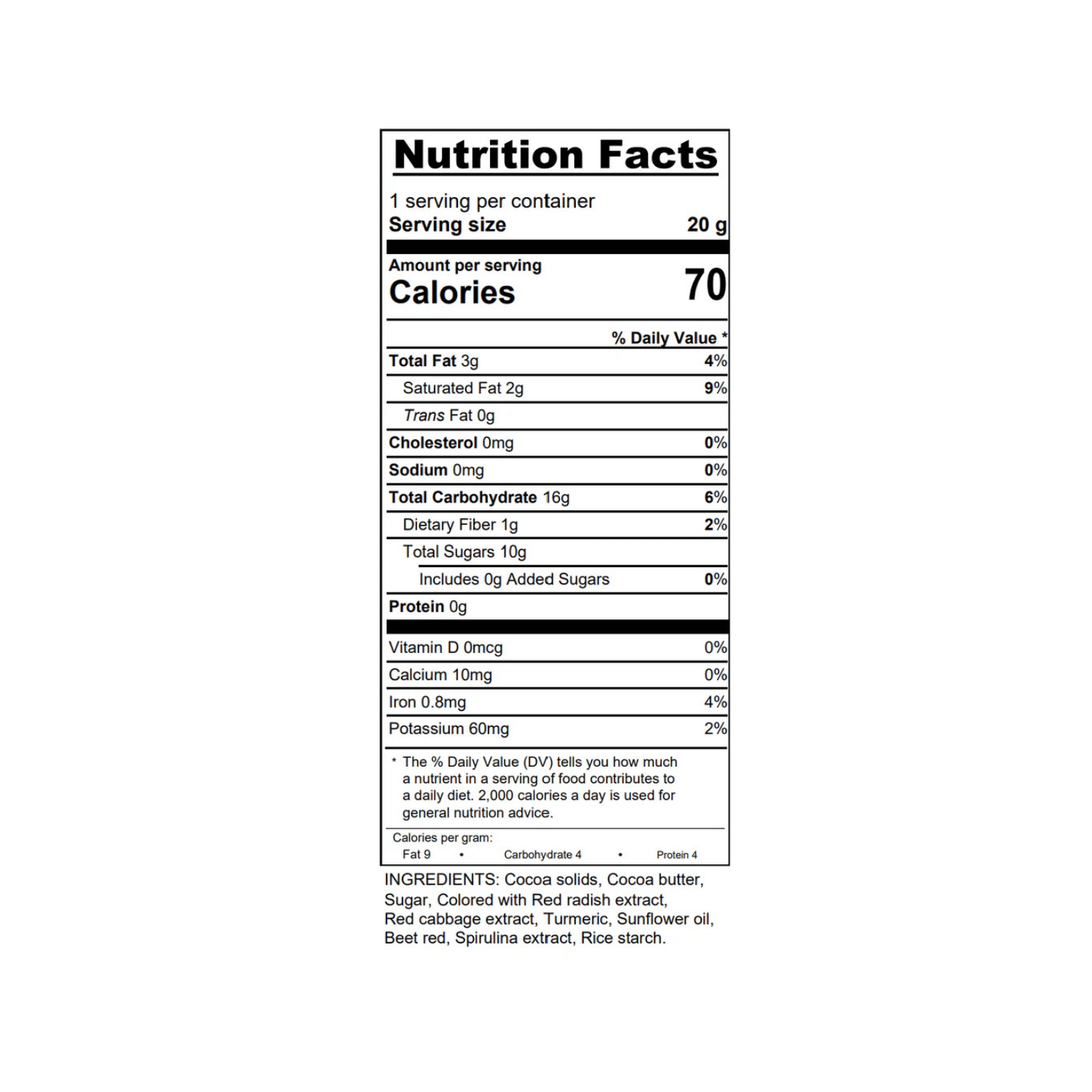 Pure Food Rainbow Candy Coated Chocolate Chips - 200g