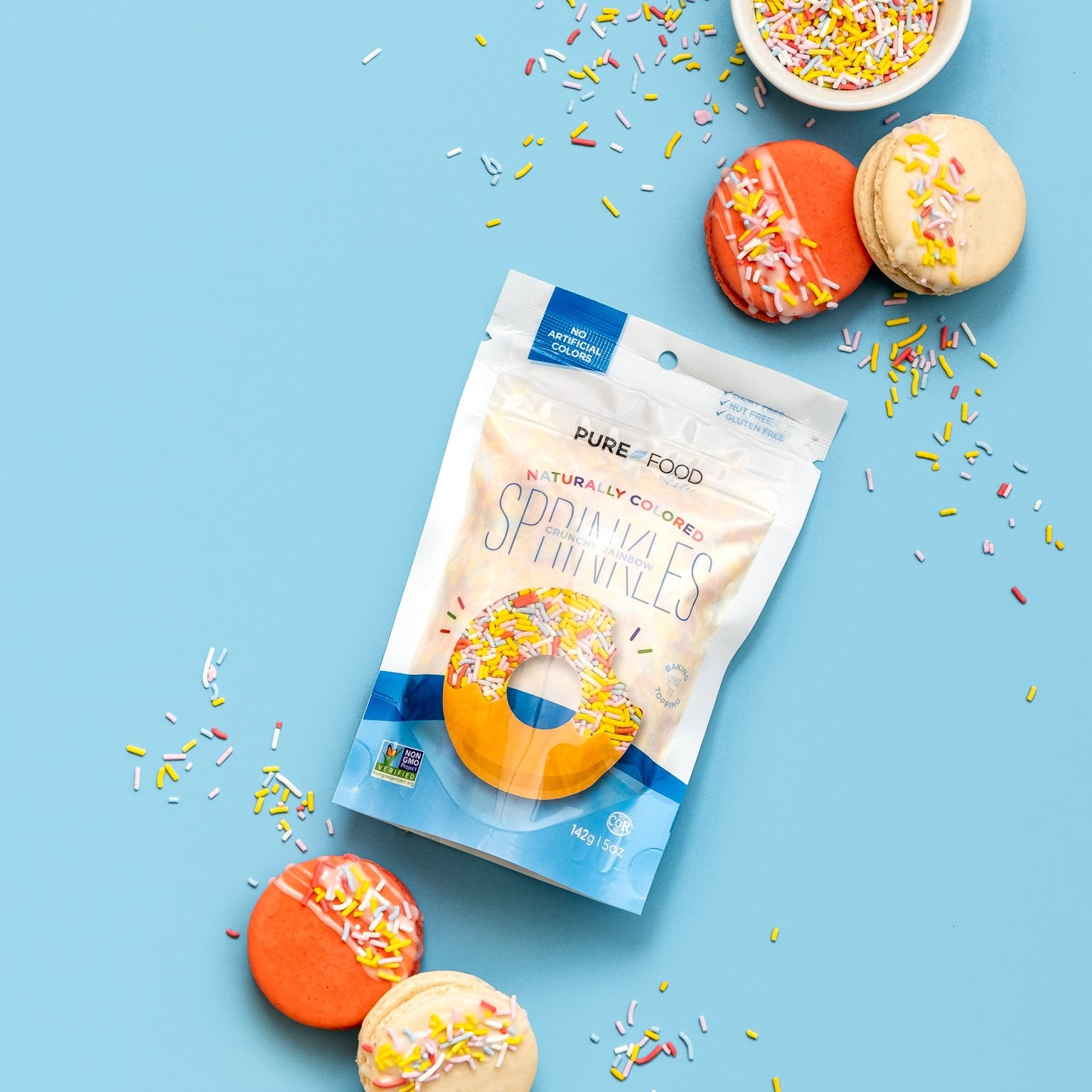 Pure Food Rainbow Sprinkles - 142 g