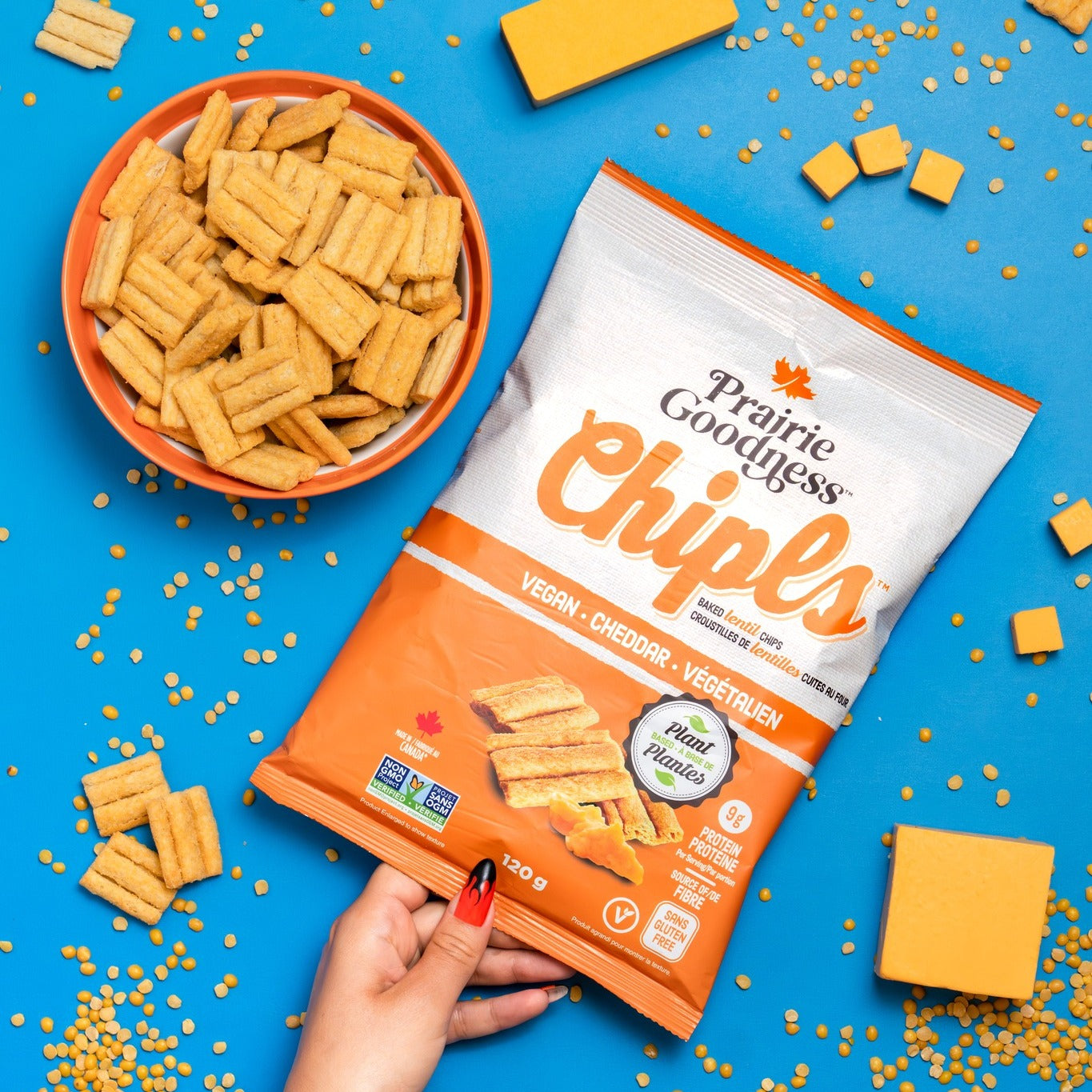 Prairie Goodness Croustilles de cheddar végétalien - 120g