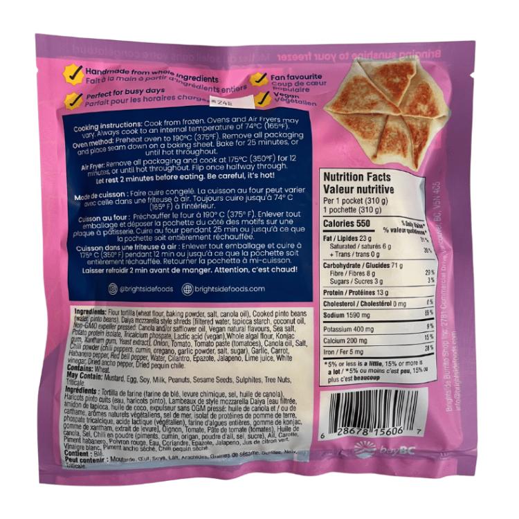 Brightside Foods Pinto Pocket - 290g