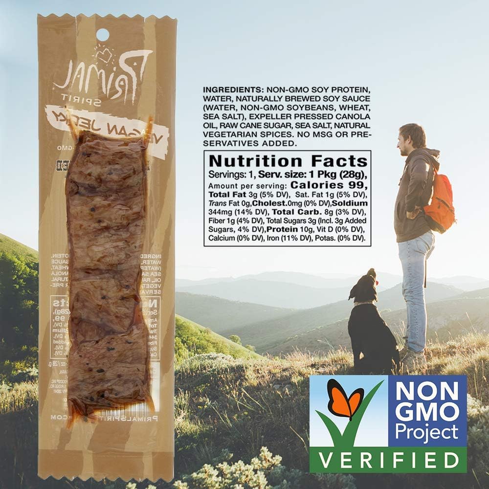 Primal Strips Hickory Smoked Vegan Jerky - 28g