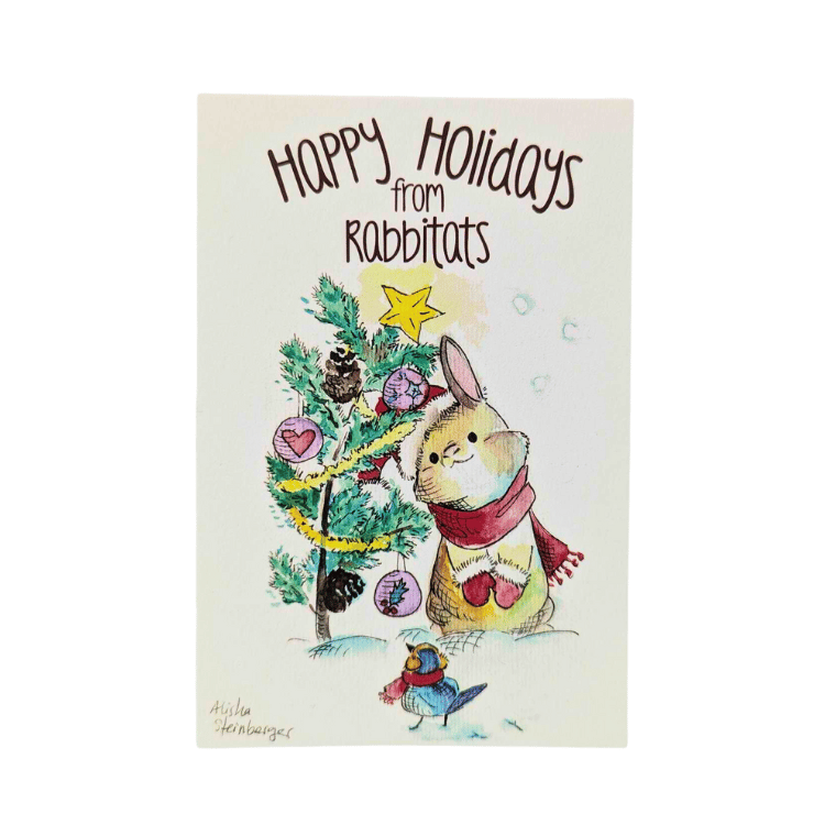 Sanctuary Holiday Postcard - Rabbitats