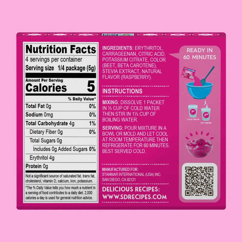 Simply Desserts Raspberry Jel Dessert Mix - 20g