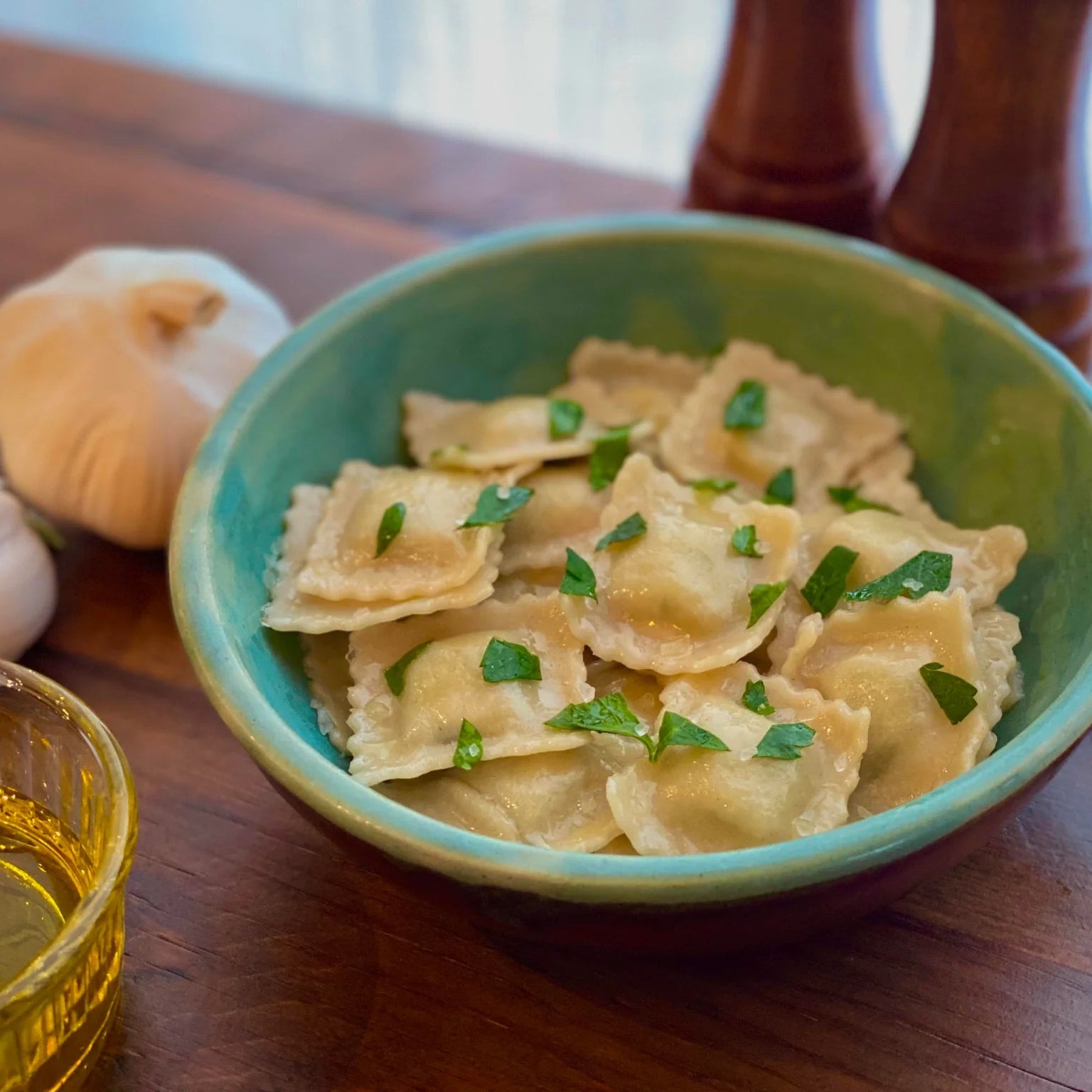 Living Tree Foods Raviolis à la ricotta et aux épinards à l'ail - 250g