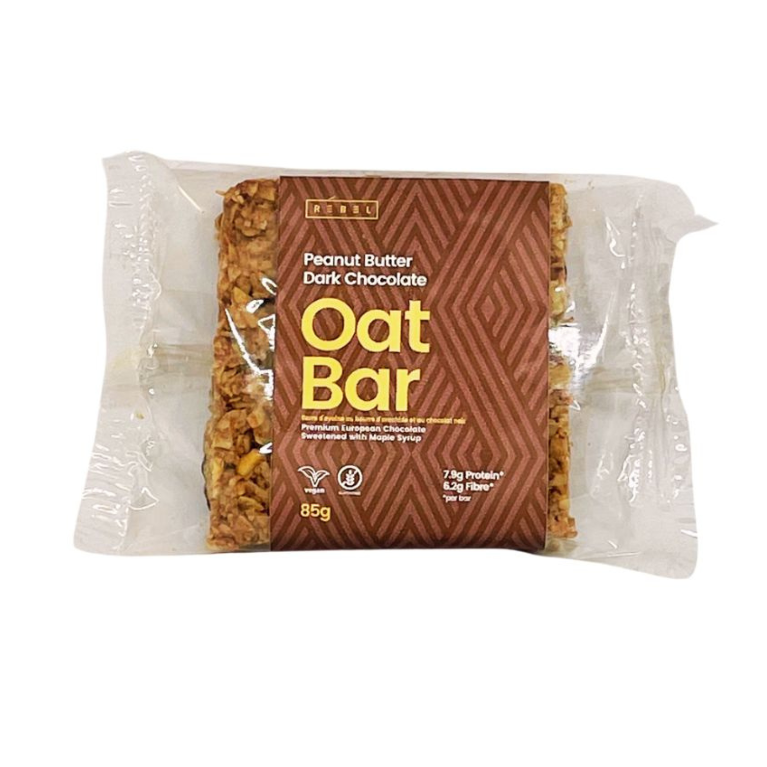 Rebel Foods Peanut Butter Dark Chocolate Oat Bar - 85g – Vegan Supply