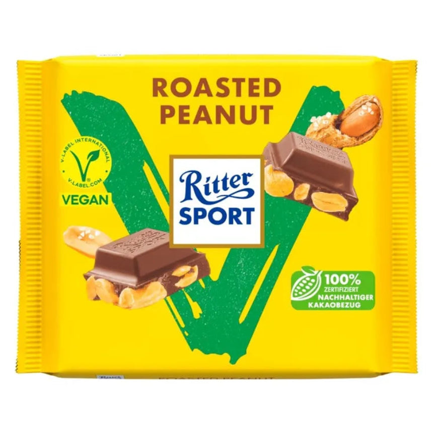 Ritter Sport Roasted Peanut Vegan Chocolate Bar - 100g