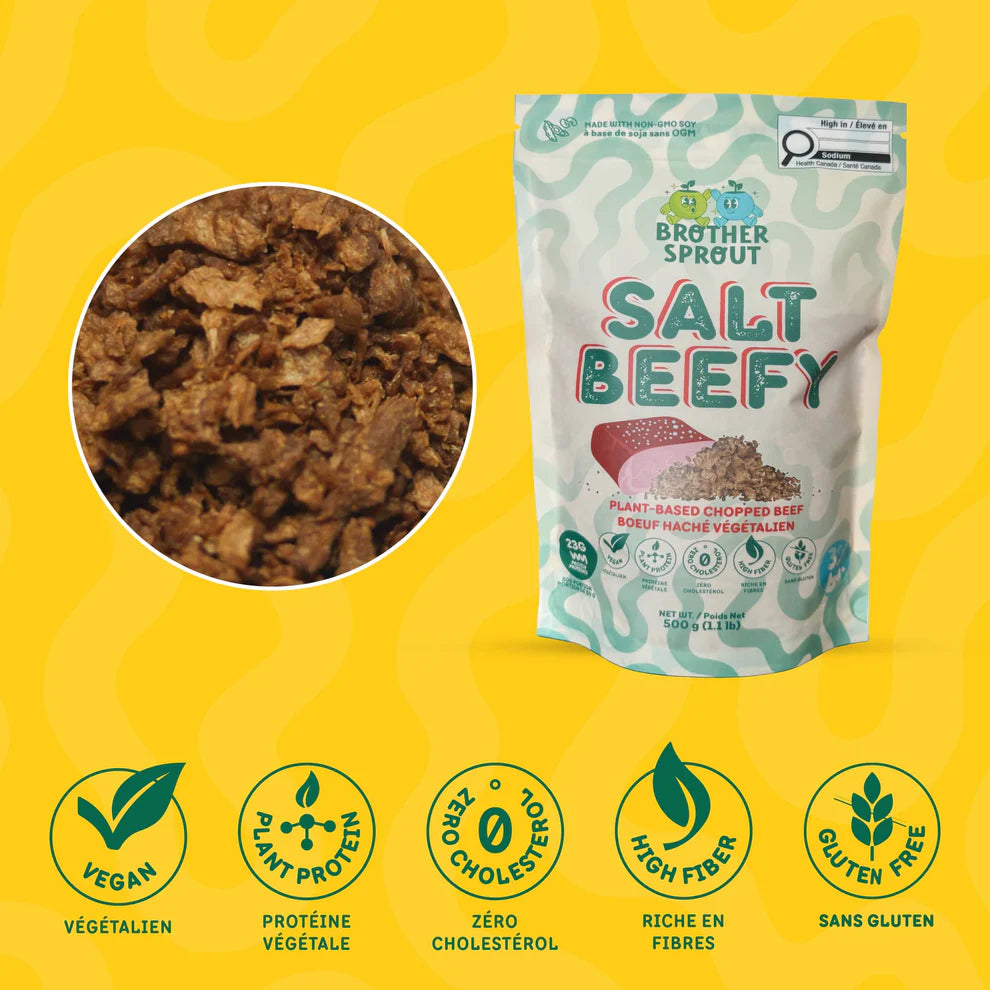 Brother Sprout Salt Beefy Plant-Based Chopped Beef - 500g