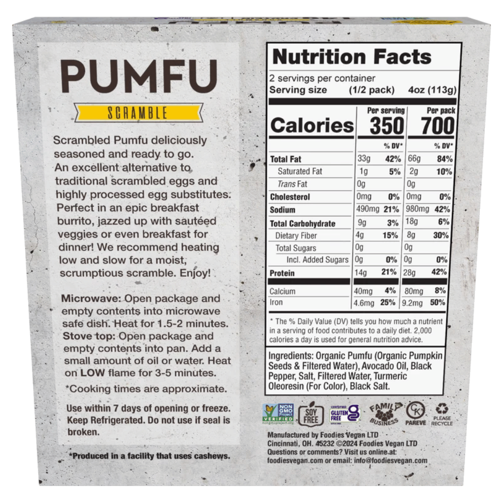 Foodie's Vegan Pumfu Scramble - 227g