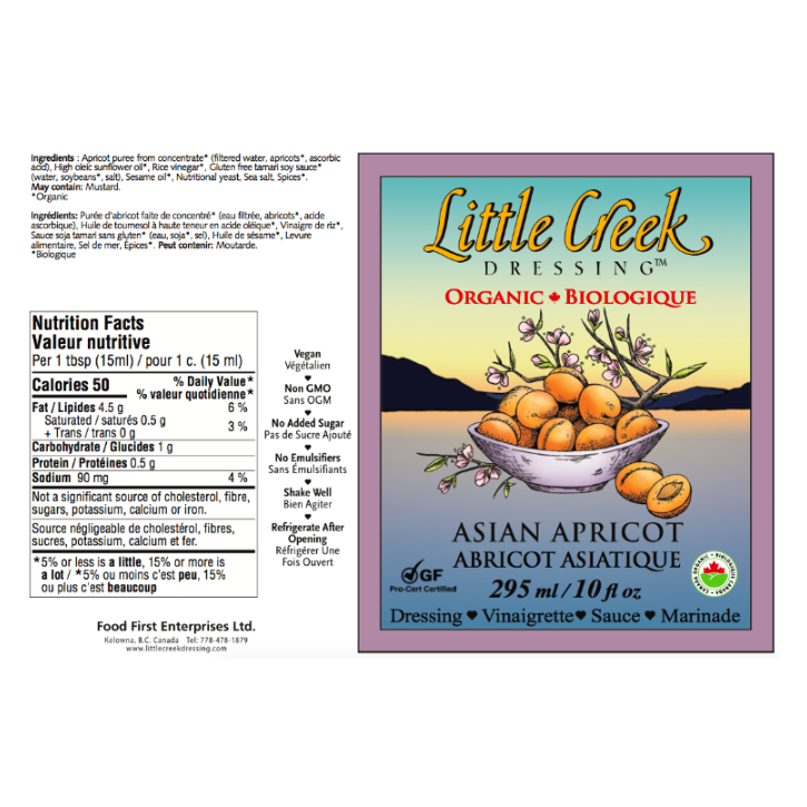 Little Creek Okanagan Asian Apricot Dressing - 295ml