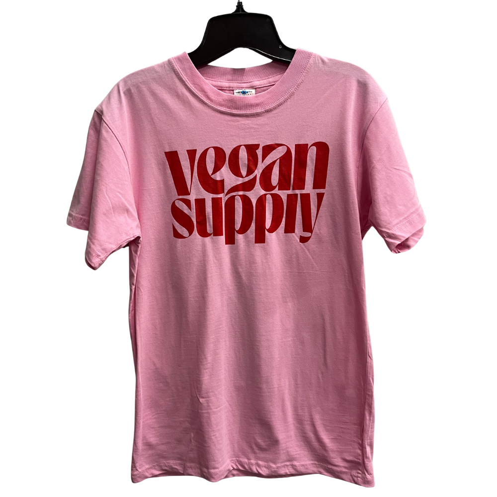 Vegan Supply Logo 'We Make Vegan Easy' Pink Unisex T-Shirt