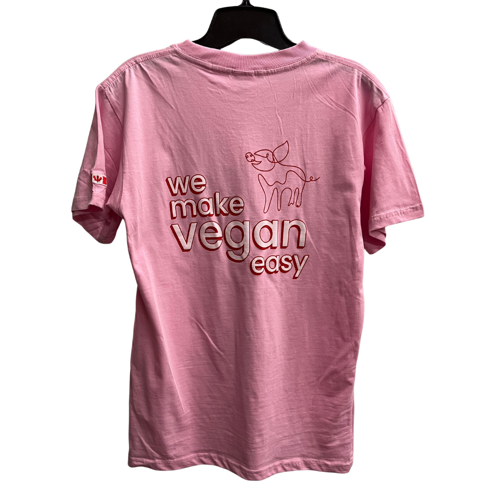 Vegan Supply Logo 'We Make Vegan Easy' Pink Unisex T-Shirt