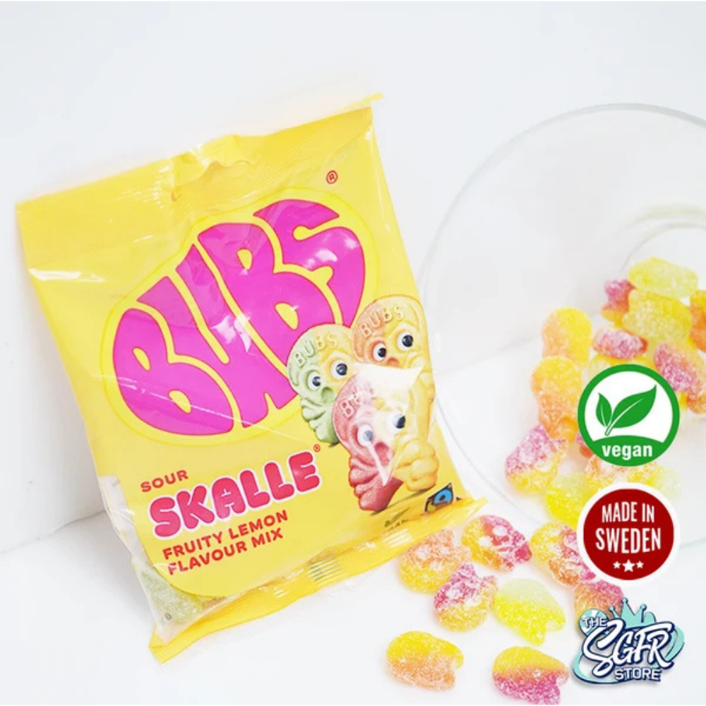 Bubs Sour Skalle Fruity Lemon Flavour Mix - 90g
