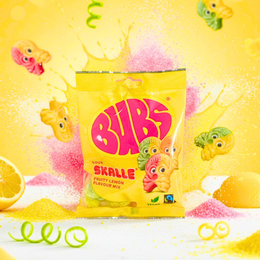 Bubs Sour Skalle Fruity Lemon Flavour Mix - 90g
