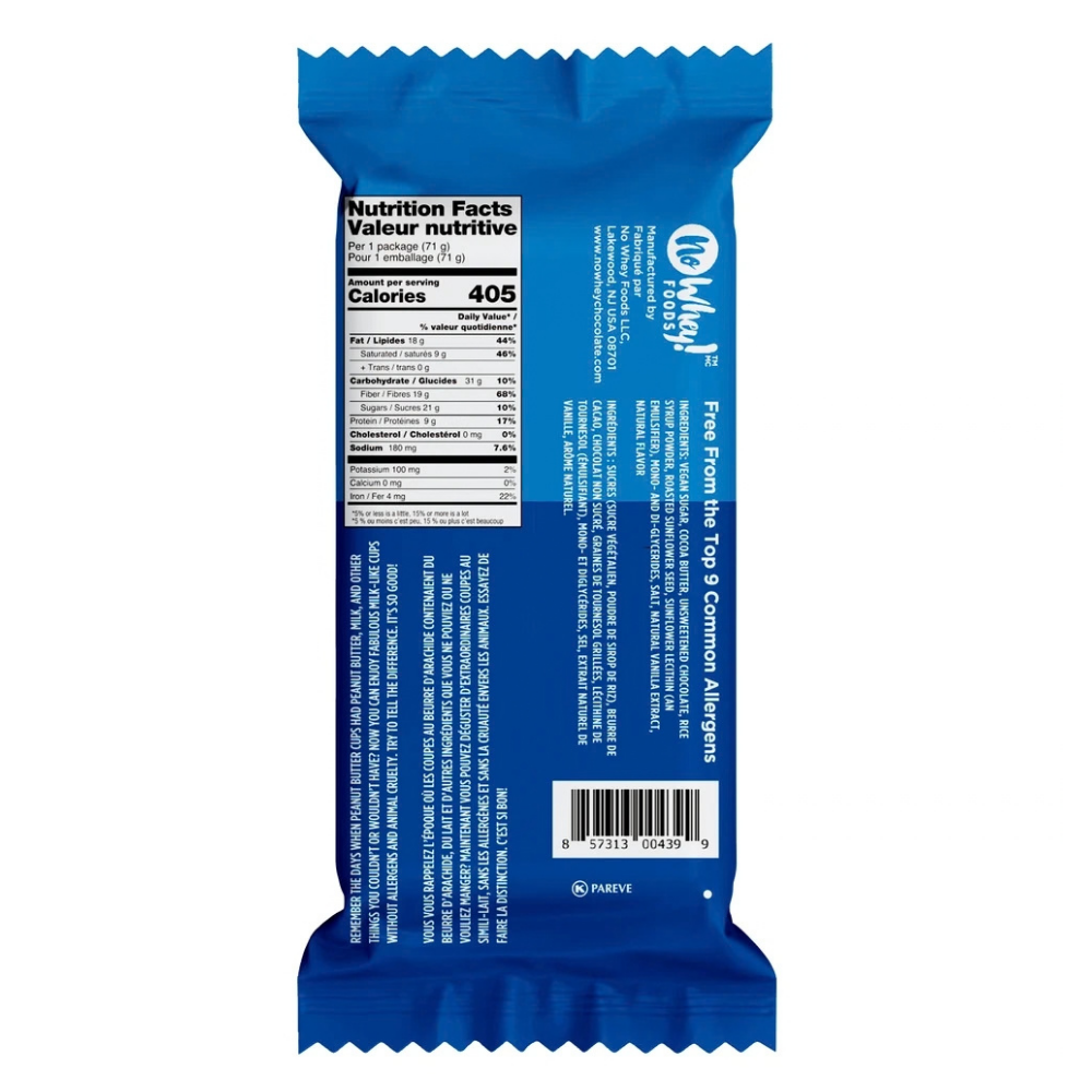 No Whey Foods S'No-Whey PeaNOT Butter Filled Chocolate Snowman- 71g