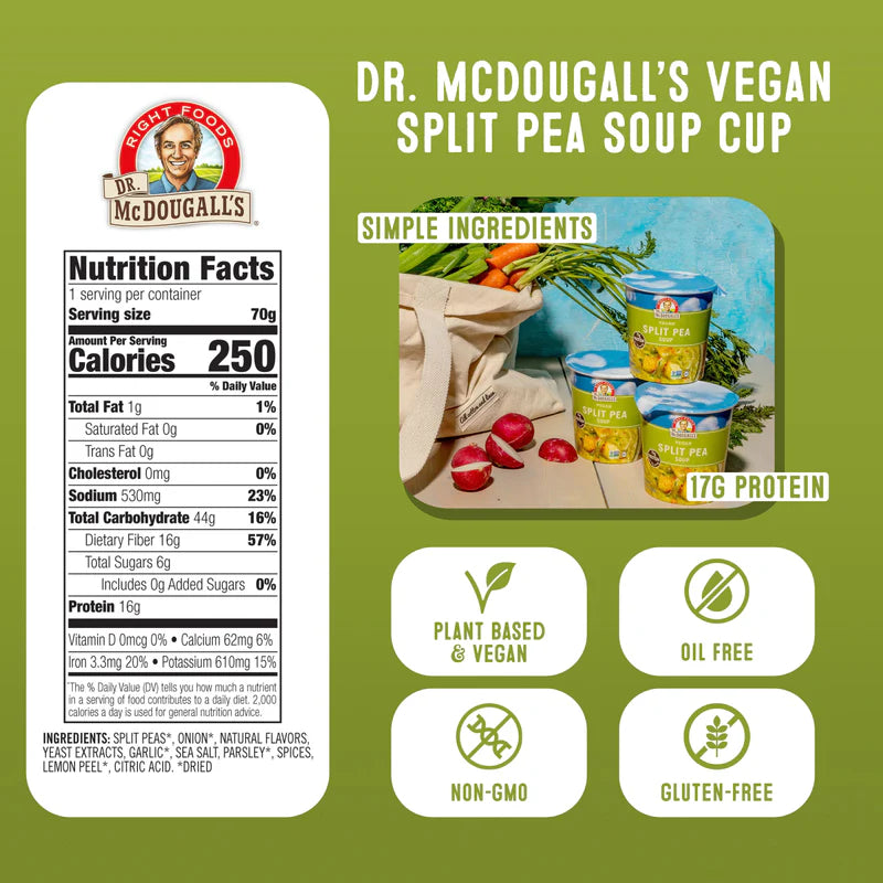 Dr. McDougall's Split Pea Soup Cup - 70g