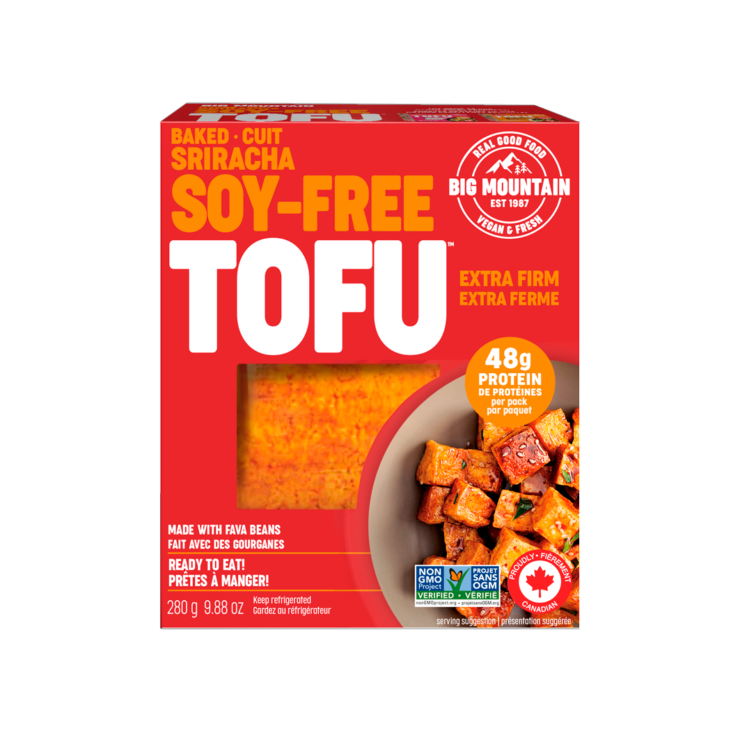 CLEARANCE - Big Mountain Foods Soy-Free Sriracha Fava Bean Extra Firm Tofu - 280g