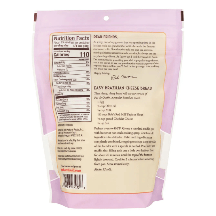 Farine de tapioca Bob's Red Mill - 454g