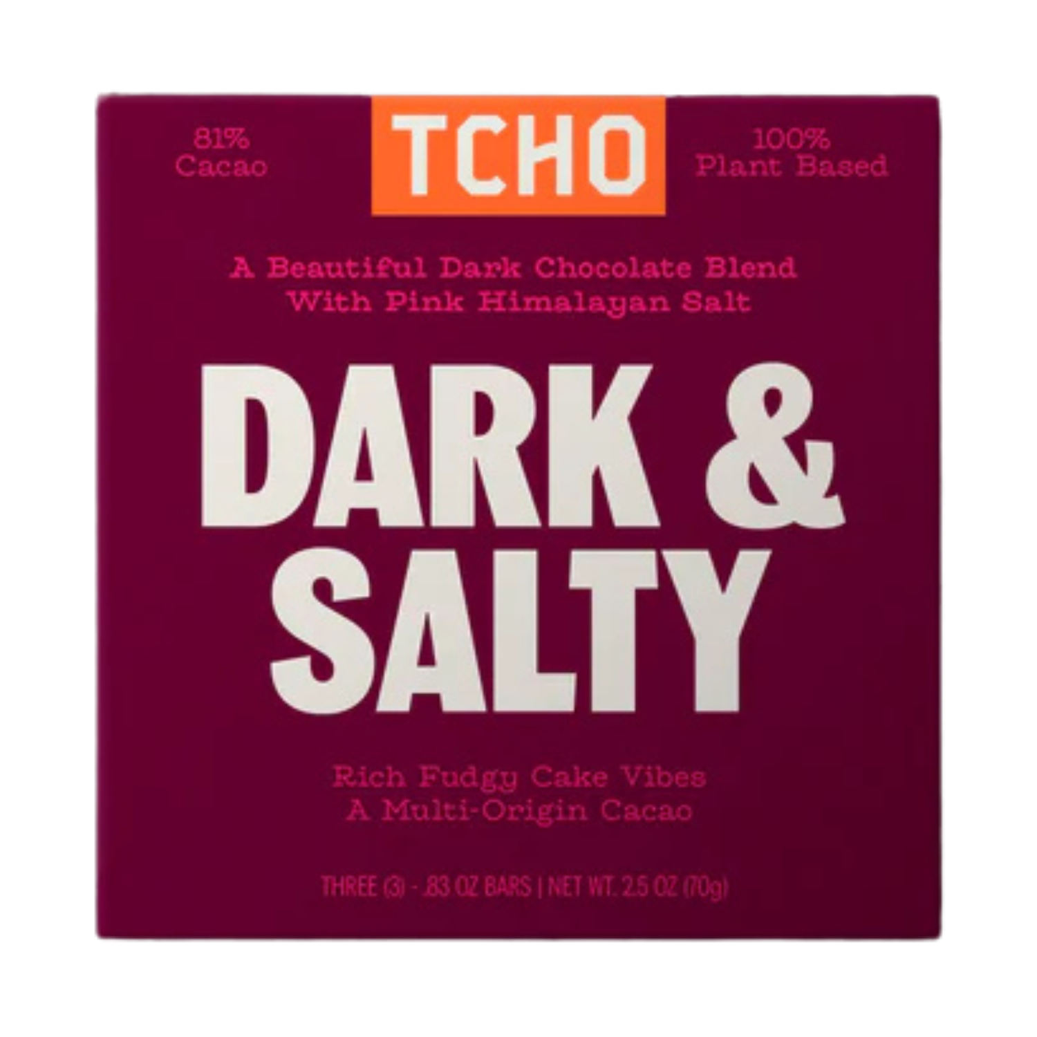 TCHO Dark & Salty Dark Chocolate - 70g